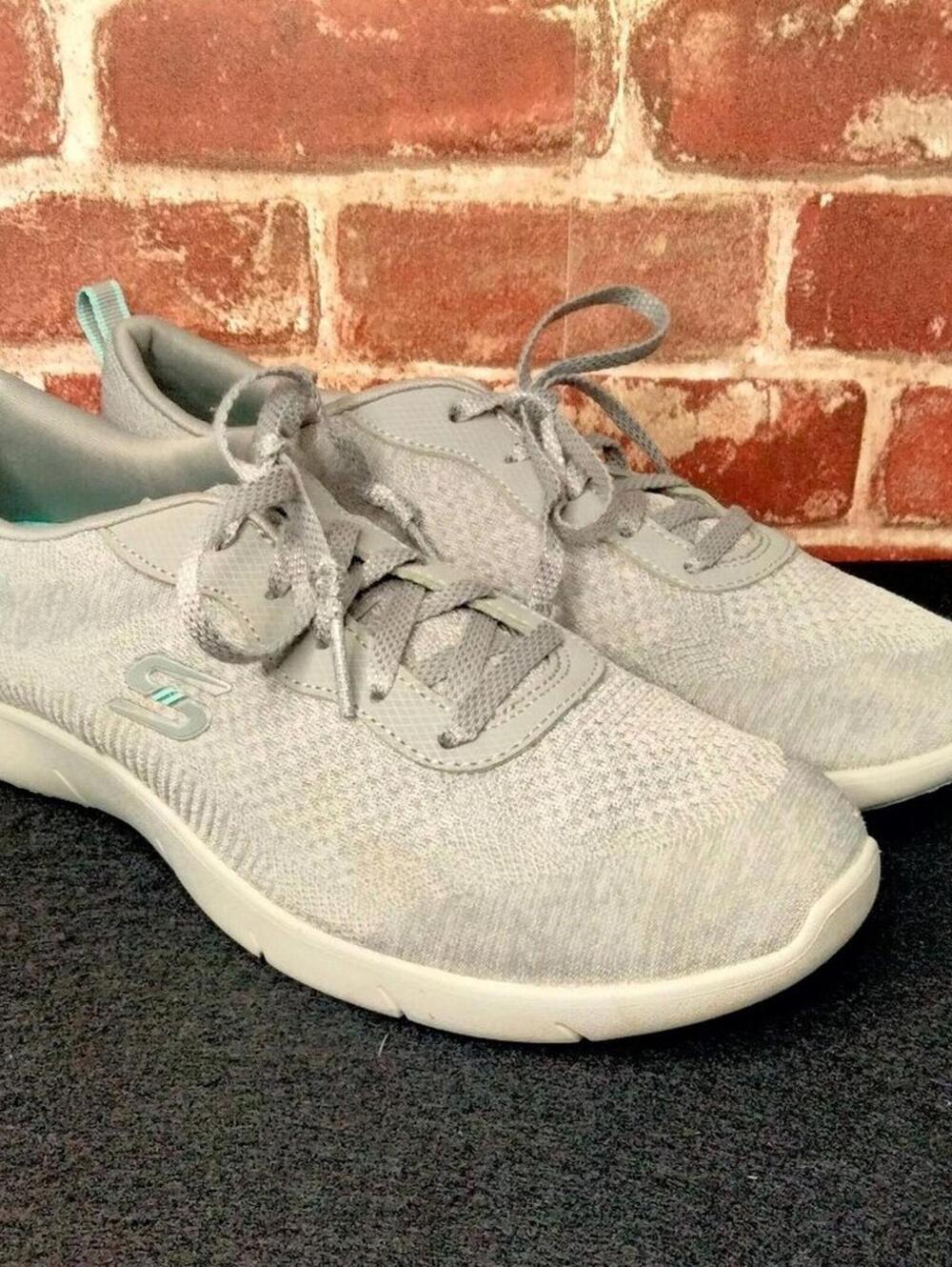 Skechers Shoes Womens Size 8.5 Arch Fit Teal Gray Athletic Sneakers